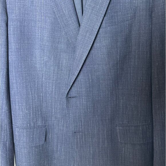 Hugo Boss Men's Blazer Made In Romania Silk Linen Wool Blend Navy Size 40R - Picture 2 of 11